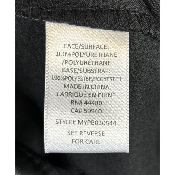 Womens Tinsel Black Faux Leather Wide Leg Dress Pants Vegan Rocker 16 Petite NWT - Picture 10 of 12